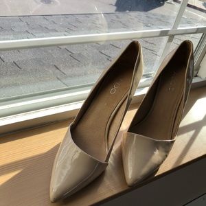 ALDO nude pumps